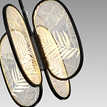 Люстра с гравировкой на акриловых плафонах Gravyura Black D 33 см варинант исполнения - 3 | Loft Concept в Ульяновске