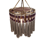 Люстра круглая плетеная с кисточками Walnut Chandelier Tassels Boho Style варинант исполнения - 1 | Loft Concept в Ульяновске