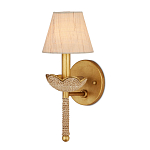 Бра из кованого железа с отделкой плетеной веревкой и сусальным золотом Parisian Style варинант исполнения - 1 | Loft Concept в Ульяновске