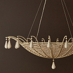 Люстра из деревянных бусин с подвесками в виде капель Wooden Beads варинант исполнения - 2 | Loft Concept в Ульяновске