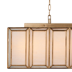 Люстра прямоугольная с каркасом золотого цвета Soft Glow Lamps варинант исполнения - 3 | Loft Concept в Ульяновске