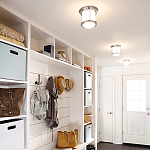 Потолочный светильник для ванных комнат со стеклянным плафоном и одной лампой Hinkley варинант исполнения - 4 | Loft Concept в Ульяновске