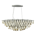 Люстра с подвесками в форме капель на серебристом каркасе Raindrop варинант исполнения - 3 | Loft Concept в Ульяновске