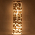 Торшер из перламутра на металлическом каркасе Indonesian Tower варинант исполнения - 4 | Loft Concept в Ульяновске