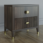 Тумба прикроватная с двумя ящиками Elsa Dreams Walnut варинант исполнения - 1 | Loft Concept в Ульяновске