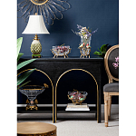 Чаша квадратная из прозрачного стекла с фигурками разноцветных птиц Eden Garden варинант исполнения - 4 | Loft Concept в Ульяновске