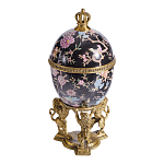 Шкатулка в форме яйца на величественных львах из фарфора с бронзовыми элементами Eden Garden варинант исполнения - 3 | Loft Concept в Ульяновске