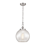 Подвесной светильник с прозрачным стеклянным плафоном в форме шара в современном стиле на цепи Feiss варинант исполнения - 2 | Loft Concept в Ульяновске