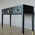 Дизайнерский Письменный стол Elsa Dreams Black с тремя ящиками варинант исполнения - 2 | Loft Concept в Ульяновске