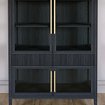 Витрина Primo со стеклянными фасадами и 2 ящиками Черный дуб варинант исполнения - 2 | Loft Concept в Ульяновске