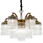 Подвесная люстра с плафонами с виде трубчатых хрустальных подвесок Cadice Chandelier 7 варинант исполнения - 1 | Loft Concept в Ульяновске
