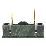 Настольный письменный набор из змеевика с подставкой под календарь Successful Leader варинант исполнения - 3 | Loft Concept в Ульяновске