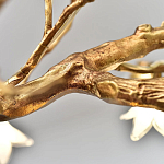 Люстра в виде золотой ветки с цветами Glass Flower Pendant Light варинант исполнения - 8 | Loft Concept в Ульяновске