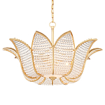 Люстра в форме тюльпана с лепестками из прозрачных стеклянных бусин Hanging Flowers варинант исполнения - 3 | Loft Concept в Ульяновске