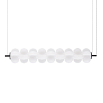 Светодиодный подвесной светильник линейный с белым воздушным плафоном Glowing Cloud варинант исполнения - 3 | Loft Concept в Ульяновске