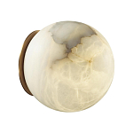 Настенно-потолочный светильник с плафоном в форме шара из алебастра Cryptocrystalline Stone варинант исполнения - 7 | Loft Concept в Ульяновске