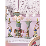 Подсвечник в образе попугая из фарфора с бронзовыми элементами Eden Garden варинант исполнения - 4 | Loft Concept в Ульяновске