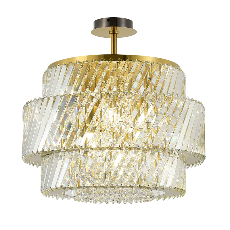 Потолочный светильник в классическом обрамлении Light Connoisseurs Beauty Латунь Прозрачное Стекло в Ульяновске | Loft Concept 