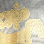 Обои ручная роспись в стиле Арт-деко Namban Colourway SC-289 on gold gilded paper варинант исполнения - 1 | Loft Concept в Ульяновске