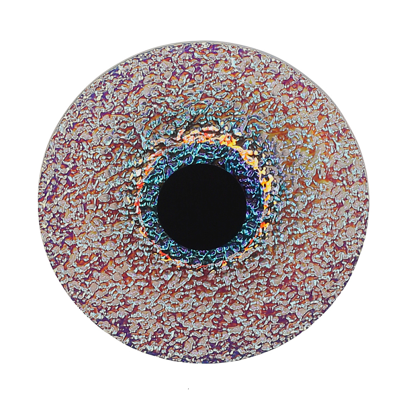 Бра круглое стеклянное с морозным эффектом Heterochromia Мульти Черный в Ульяновске | Loft Concept 