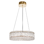 Люстра подвесная круглая из прозрачного хрусталя с золотым корпусом Selfsufficient варинант исполнения - 3 | Loft Concept в Ульяновске