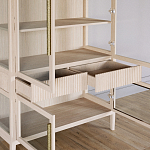 Витрина Primo со стеклянными фасадами и 2 ящиками Светлый дуб варинант исполнения - 4 | Loft Concept в Ульяновске