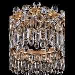 Люстра круглая с декоративными элементами в виде крупных хрустальных цветов Palace Gardens варинант исполнения - 5 | Loft Concept в Ульяновске