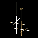 Люстра с 6-ю  пересекающимися цилиндрическими плафонами на тонких тросах Trumpet tube варинант исполнения - 3 | Loft Concept в Ульяновске