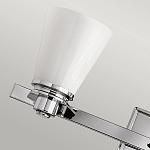 Бра для ванных комнат с белыми стеклянными конусными плафонами Hinkley варинант исполнения - 3 | Loft Concept в Ульяновске