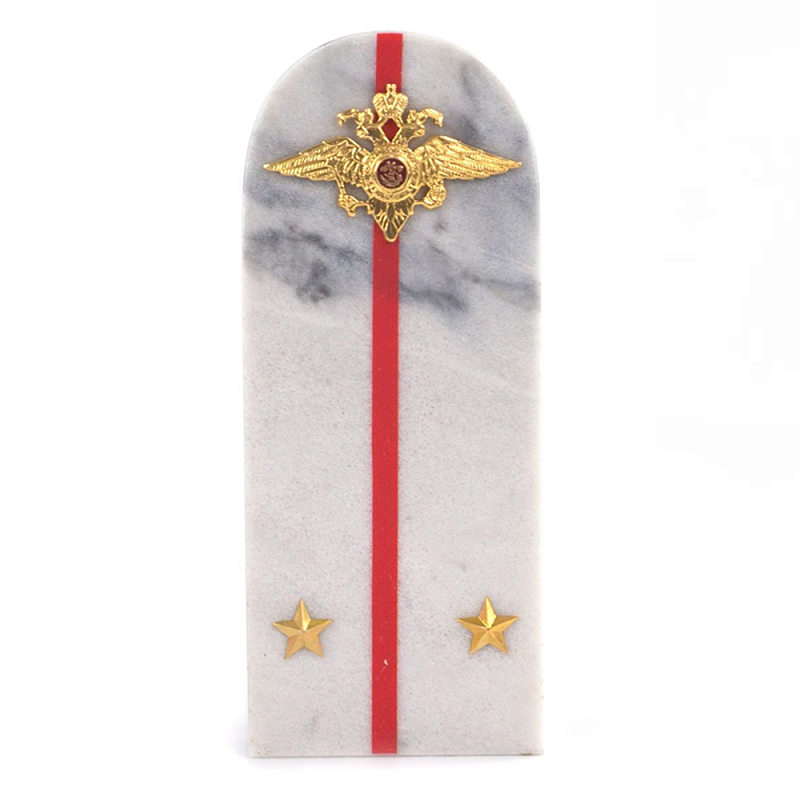 Сувенир Погон МВД из натурального камня мрамор Souvenir Epaulets Белый Мрамор Bianco Красный Золотой Сувенир Погон МВД из натурального камня мрамор Souvenir Epaulets Белый Мрамор Bianco Красный Золотой в Ульяновске | Loft Concept