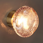 Бра с круглым плафоном из прозрачного стекла с пузырьками воздуха Effervia  варинант исполнения - 5 | Loft Concept в Ульяновске