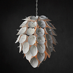 Люстра белая каплевидной формы из цветков лилии White Natural Lines варинант исполнения - 4 | Loft Concept в Ульяновске