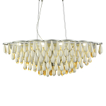 Люстра с подвесками в форме капель на серебристом каркасе Raindrop варинант исполнения - 2 | Loft Concept в Ульяновске