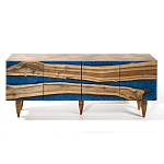 Стильный Буфет лофт 4 двери Cabinet Crimson River фасад эпоксидная смола  варинант исполнения - 1 | Loft Concept в Ульяновске