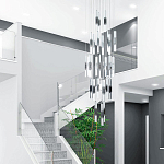 Люстра с прямоугольными плафонами из хрусталя Esme Rectangular Crystal Chrome Chandelier варинант исполнения - 4 | Loft Concept в Ульяновске