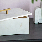 Шкатулка из белого мрамора Save Time варинант исполнения - 5 | Loft Concept в Ульяновске