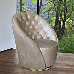 Кресло вращающееся велюровое кремовое Rotation варинант исполнения - 4 | Loft Concept в Ульяновске