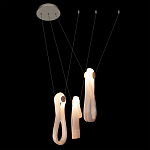 Подвесной светильник белого цвета с 3-мя изогнутыми плафонами Flow Loop варинант исполнения - 5 | Loft Concept в Ульяновске