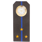 Часы погон подарочные настольные Авиация ВМФ из натурального камня Змеевик Military Clock варинант исполнения - 4 | Loft Concept в Ульяновске