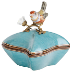 Фарфоровая шкатулка с птицей Eden Garden Blue варинант исполнения - 1 | Loft Concept в Ульяновске