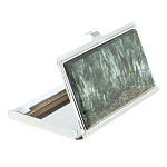 Визитница карманная металлическая с накладкой из натурального камня Серафинит Stone Business Card Holders  варинант исполнения - 2 | Loft Concept в Ульяновске