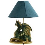 Настольная лампа с абажуром Дракон Green Dragon Синий абажур варинант исполнения - 2 | Loft Concept в Ульяновске