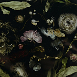 Круглый поднос из эпоксидной смолы с цветами черный Epoxy Resin Flowers Tray Black варинант исполнения - 3 | Loft Concept в Ульяновске