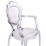 Прозрачный стул с подлокотниками LOUIS GHOST CHAIR Grey варинант исполнения - 4 | Loft Concept в Ульяновске