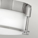 Потолочный светильник для ванных комнат цвета никель с плафоном из опалового стекла и декоративными держателями Hinkley варинант исполнения - 4 | Loft Concept в Ульяновске