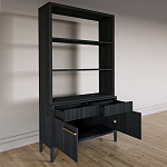 Стеллаж Primo с ящиками Черный дуб  варинант исполнения - 7 | Loft Concept в Ульяновске