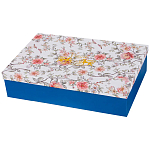 Чайный набор из фарфора синий на 6 персон 12 предметов Flower Porcelain Collection варинант исполнения - 3 | Loft Concept в Ульяновске