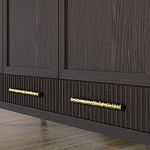 Большой Шкаф Primo Темный орех с 3 дверьми и 3 выдвижными ящиками варинант исполнения - 6 | Loft Concept в Ульяновске