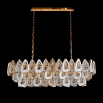 Люстра овальная с многослойными белыми и прозрачными подвесками Character Chandelier варинант исполнения - 3 | Loft Concept в Ульяновске