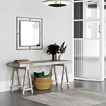 Настенное зеркало квадратной формы в черной металлической раме CORNER MIRROR BLACK варинант исполнения - 1 | Loft Concept в Ульяновске